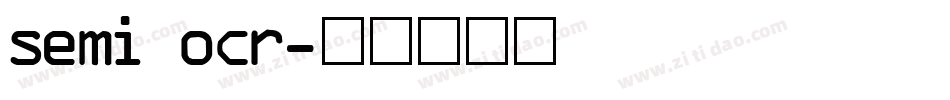 semi ocr字体转换